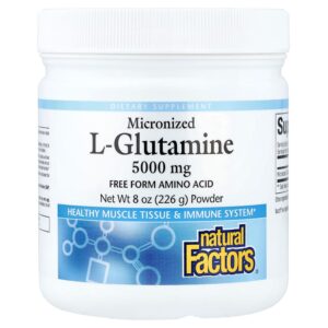 42-29.jpg Natural Factors - L-Glutamina Micronizada em Pó 226 g