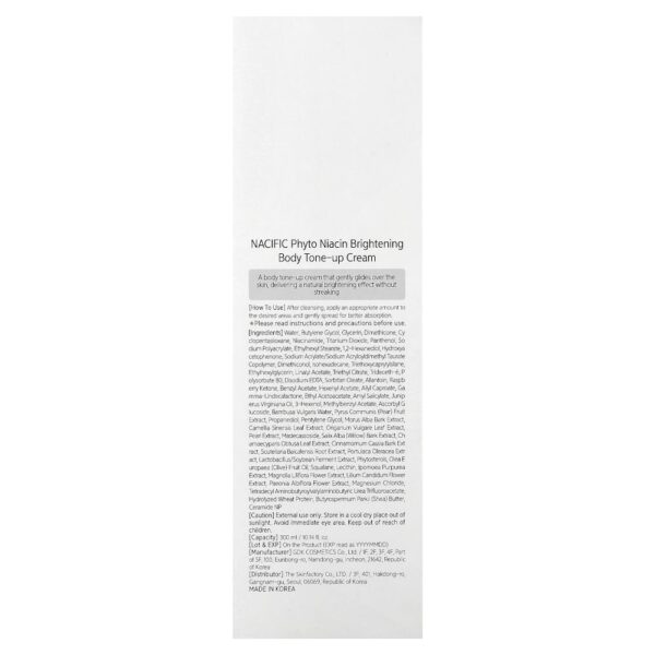 Nacific - Phyto Niacin Creme Iluminador para Tons Corporais 300 ml