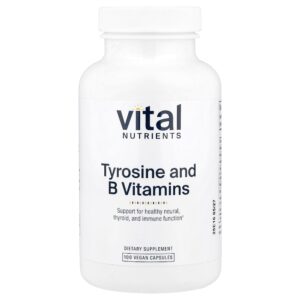Vital Nutrients - Tirosina e Vitaminas B 100 Cápsulas Veganas