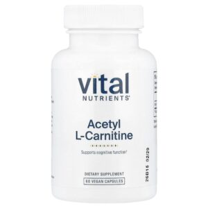Vital Nutrients - Acetil L-Carnitina 500 mg 60 Cápsulas Veganas