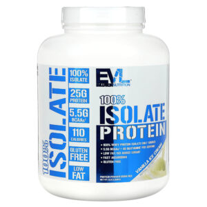 EVLution Nutrition - 100% Proteína Isolada Sorvete de Baunilha 2,268 g
