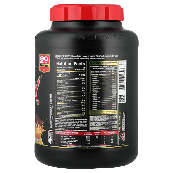 ALLMAX - Isoflex Whey Protein Isolado Manteiga de Amendoim com Chocolate 2,27 kg