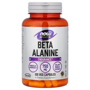 NOW Foods Sports - Beta-alanina 120 Cápsulas Vegetais (750 mg por Cápsula)