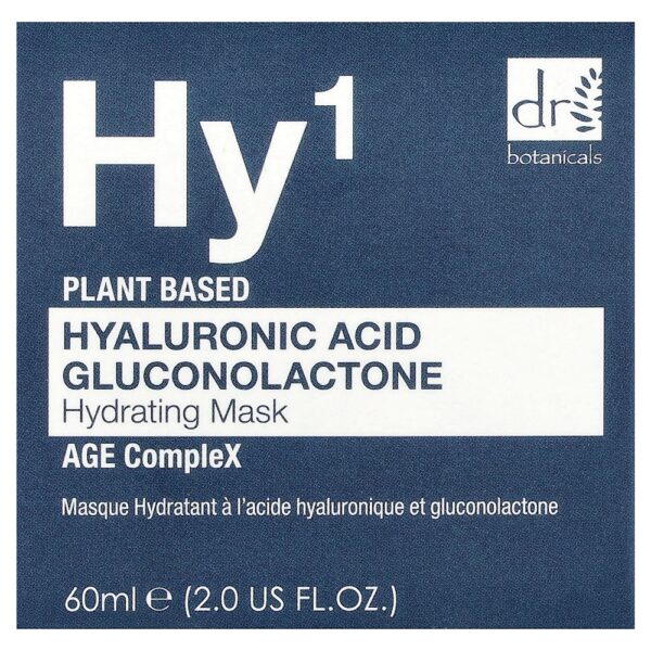 Dr. Botanicals - Ácido Hialurônico Gluconolactone Máscara Hidratante de Beleza 60 ml
