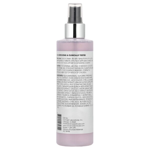 Advanced Clinicals - Fórmula de Toner Tom e Aperto com Água de Rosas 235 ml