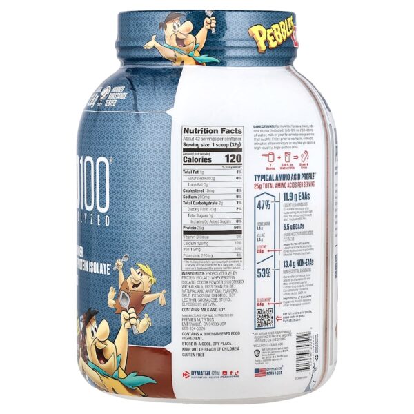 Dymatize - ISO100 Hidrolisado 100% de Isolado de Whey Protein Pedras de Cacau 1.37 kg