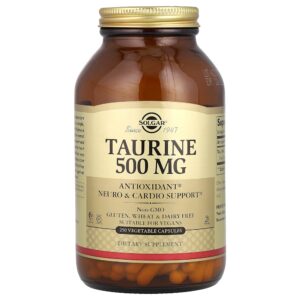 Solgar - Taurina 500 mg 250 Cápsulas Vegetais