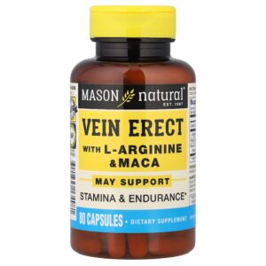 Mason Natural - Veia Ereta com L-Arginina e Maca 80 Cápsulas
