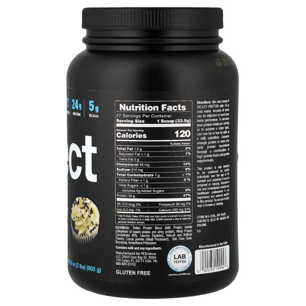 PEScience - Select Protein Mistura para Bebida de Proteína em Pó Cupcake de Chocolate Congelado 905 g