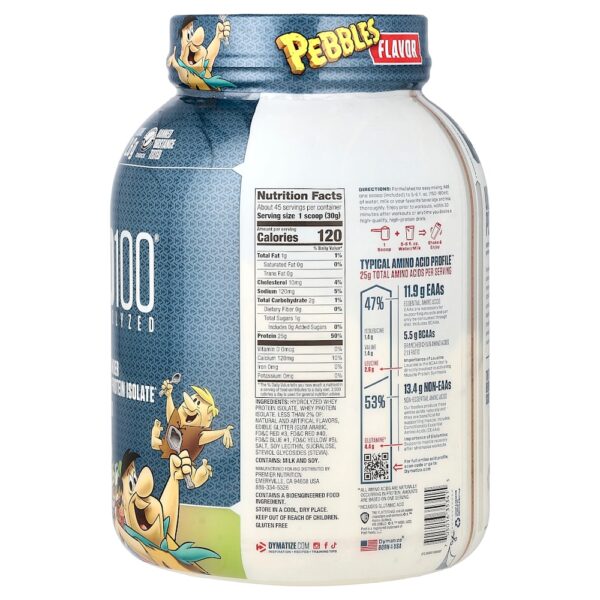 Dymatize - ISO100 Hidrolisado 100% de Isolado de Whey Protein Post Fruity Pebbles 1,37 kg
