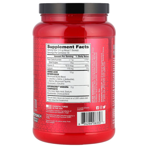 BSN - AminoX Resistência e Recuperação Ponche de Frutas 1,02 kg