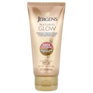 Jergens - Brilho Natural Hidratante Facial FPS 20 Tons de Pele Médios a Escuros 60 ml