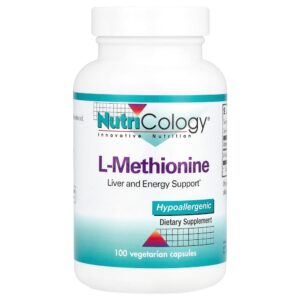 Nutricology - L-Metionina 500 mg 100 Cápsulas Vegetarianas