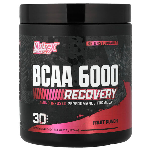 Nutrex Research - BCAA 6000 Recuperação Ponche de Frutas 231 g