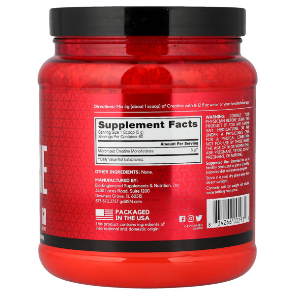 BSN - Creatina Sem Sabor 309 g