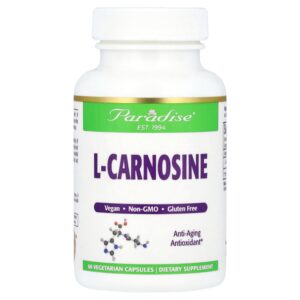 Paradise Herbs - L-Carnosina 60 Cápsulas Vegetarianas (250 mg por Cápsula)