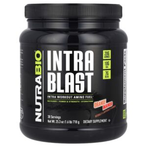 Nutrabio Labs - Intra Blast Combustível de Aminoácido Intraexercício Laranja e Manga 718 g (726 g)