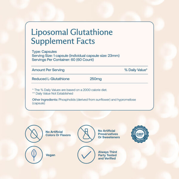 BodyBio - Glutationa Lipossomal 60 Cápsulas (250 mg por Cápsula)