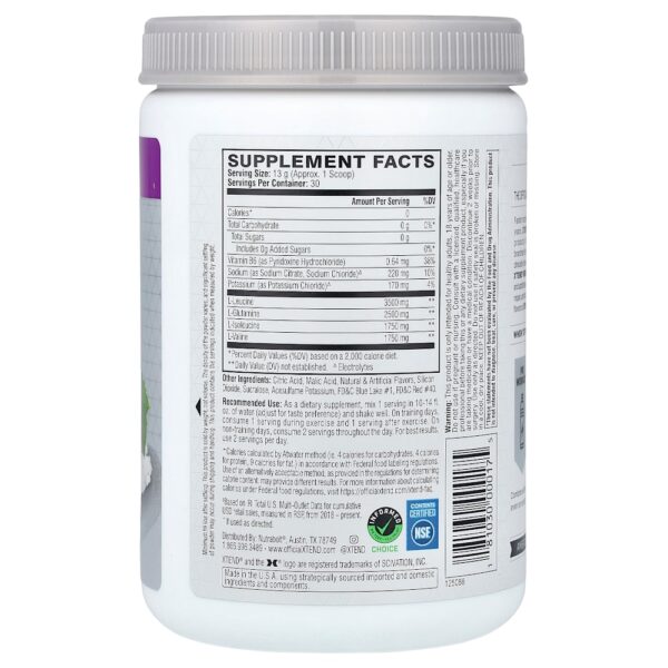 XTEND - 7G de BCAA Uva Glacial 390 g