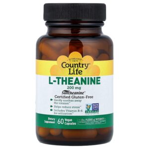 Country Life - L-teanina 200 mg 60 Cápsulas Veganas