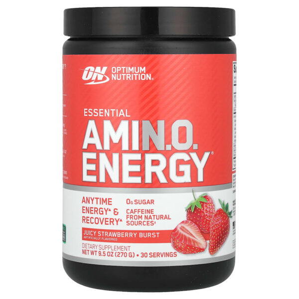 Optimum Nutrition - Essential Amin.O. Energy Explosão de Morango Suculento 270 g