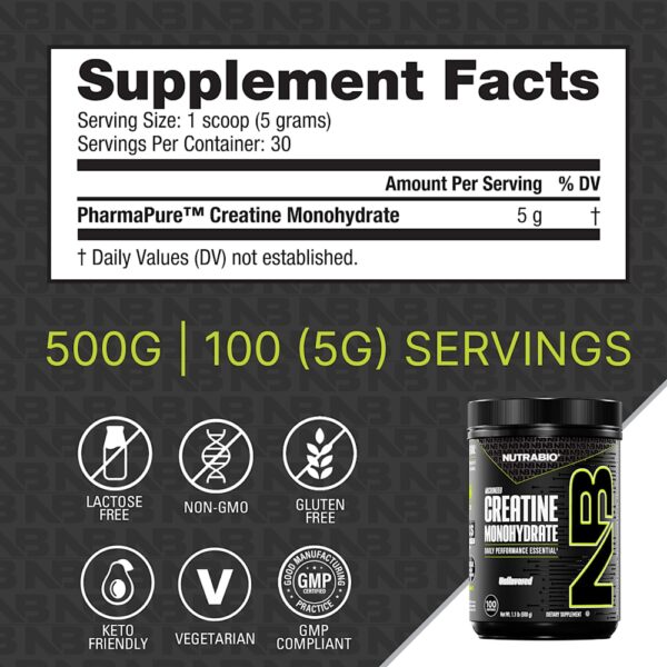 50-7.jpg Nutrabio Labs - Performance Creatina Mono-hidratada Micronizada 500 g