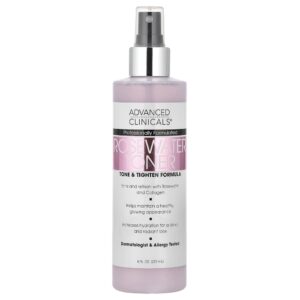 Advanced Clinicals - Fórmula de Toner Tom e Aperto com Água de Rosas 235 ml