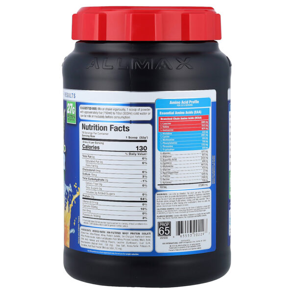 51-1.jpg ALLMAX - Chiller ISOFLEX Isolado de Proteína Whey Cítricos e Pêssego com Sensação de Pêssego 907 g