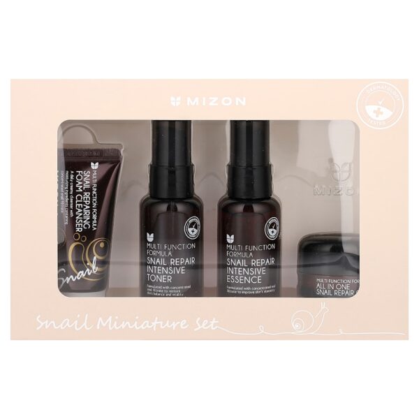 Mizon - Conjunto de Miniaturas de Caracol Conjunto de 4 Peças