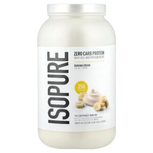 Isopure - Proteína em Pó com Zero Carb Creme de Banana 1,36 kg