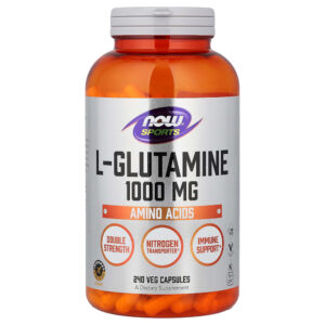 NOW Foods Sports - L-Glutamina 1.000 mg 240 Cápsulas Vegetais