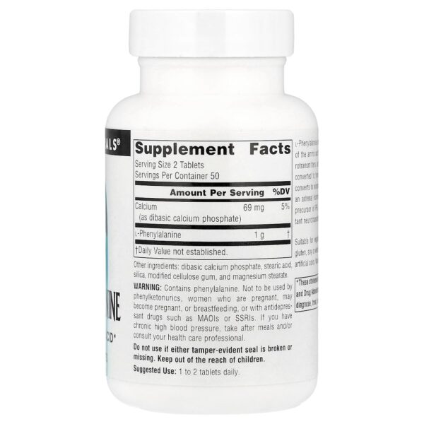 Source Naturals - L-Fenilalanina 100 Comprimidos