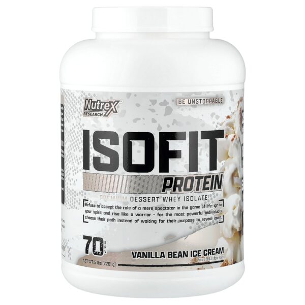 Nutrex Research - Proteína IsoFit Sorvete de Fava de Baunilha 2.261 g