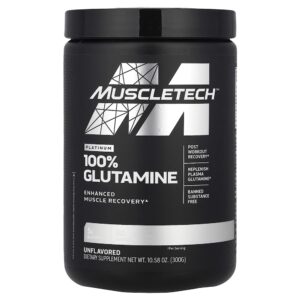 MuscleTech - Platinum 100% Glutamina Sem Sabor 300 g