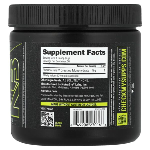 Nutrabio Labs - Creatina Mono-Hidratada 150 g