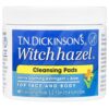 Dickinson Brands - TN Esponjas de Limpeza Witch Hazel da Dickinson Sem Perfume 60 Esponjas de Limpeza