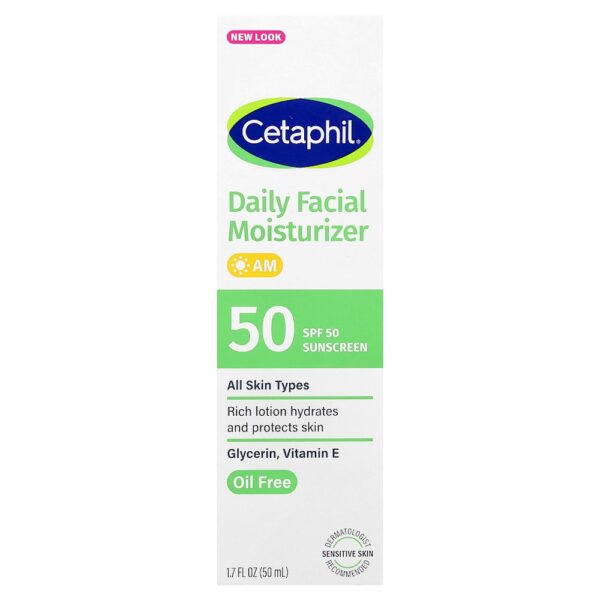 Cetaphil - Hidratante Facial Diário Protetor Solar FPS 50 Sem Perfume 50 ml
