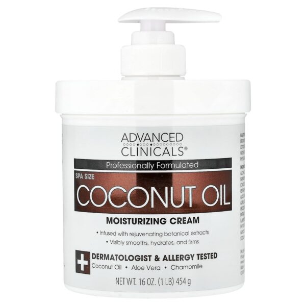 Advanced Clinicals - Creme Hidratante de Óleo de Coco 454 g