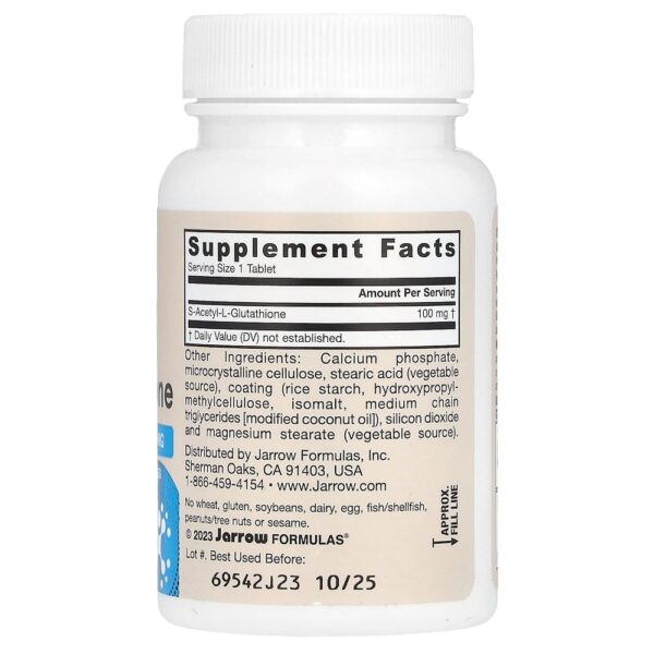Jarrow Formulas - S-Acetil L-Glutationa 100 mg 60 Comprimidos
