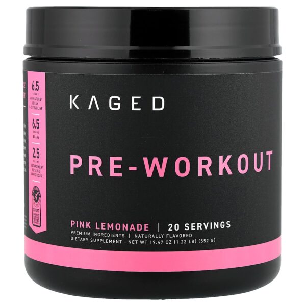 Kaged - Pré-Treino Limonada Rosa 552 g (553 g)