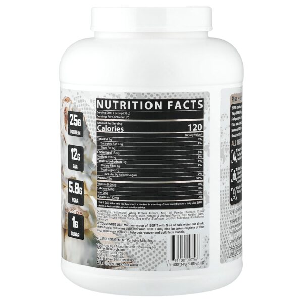 Nutrex Research - Proteína IsoFit Sorvete de Fava de Baunilha 2.261 g
