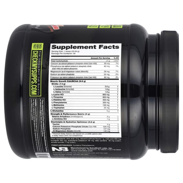 Nutrabio Labs - Intra Blast Combustível de Aminoácido Intraexercício Laranja e Manga 718 g (726 g)