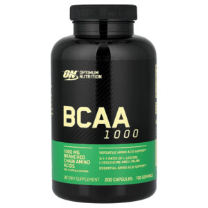 Optimum Nutrition - BCAA 1000 200 Cápsulas (500 mg por Cápsula)