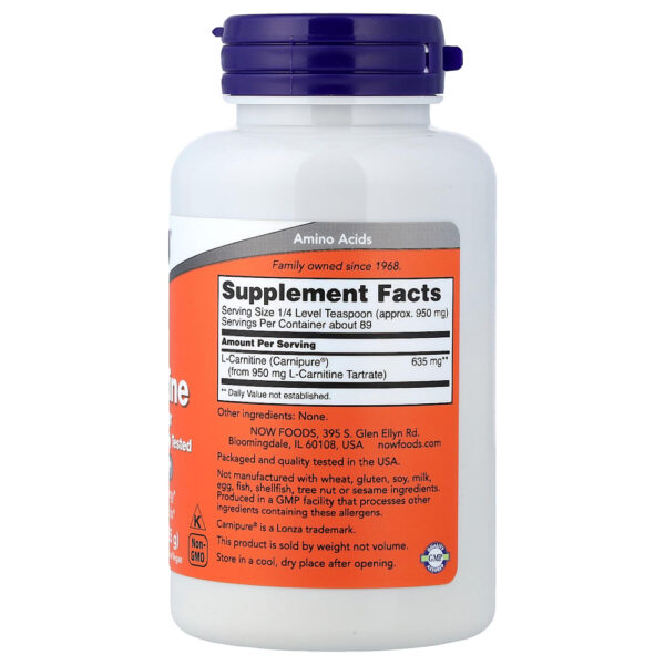 59-22.jpg NOW Foods - L-Carnitina Pura em Pó 85 g