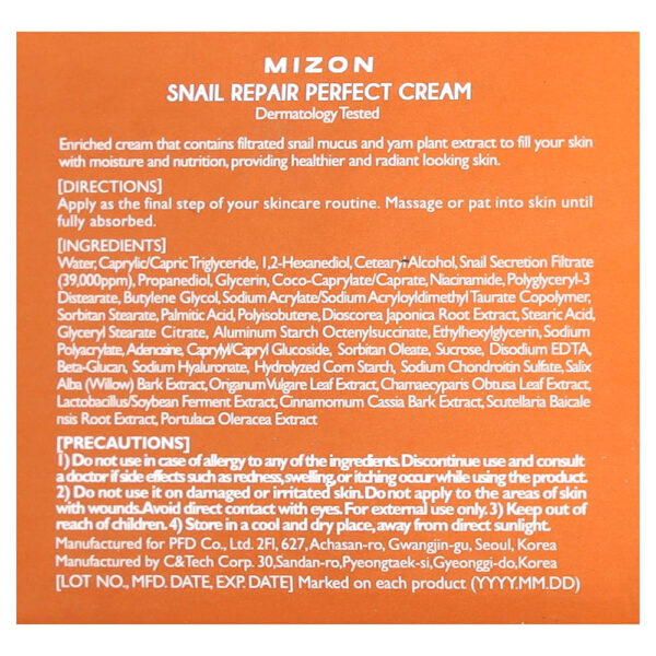 Mizon - Snail Repair Perfect Cream 50 ml