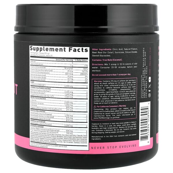Kaged - Pré-Treino Limonada Rosa 552 g (553 g)