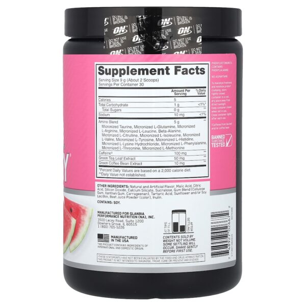Optimum Nutrition - Essential Amin.O. Energy Melancia 270 g