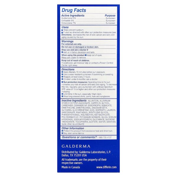 62-13.jpg Differin - Hidratante para Absorção de Óleo com Protetor Solar FPS 30 120 ml