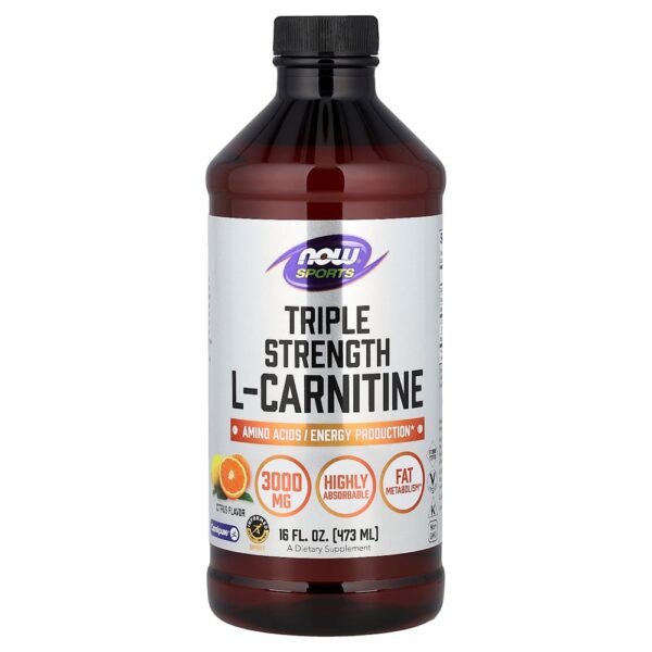 62-21.jpg NOW Foods Sports - L-Carnitina Potência Tripla Cítricos 475 ml