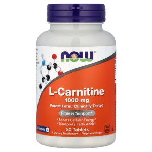 NOW Foods - L-Carnitina 1.000 mg 50 Comprimidos